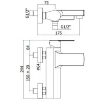 Смеситель Paffoni Tango TA022CR - Превью изображения №2 — Интернет-магазин Time-Shop
