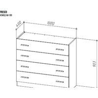 Комод НК-Мебель Fresco КМ-100N 72518529 (белый/дуб вотан) - Превью изображения №4 — Интернет-магазин Time-Shop