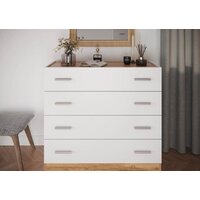 Комод НК-Мебель Fresco КМ-100N 72518529 (белый/дуб вотан) - Превью изображения №3 — Интернет-магазин Time-Shop