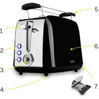 Тостер Yoer Crystal T02BK - Превью изображения №8 — Интернет-магазин Time-Shop