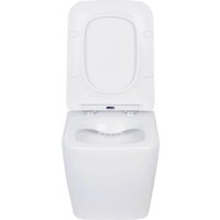 Унитаз подвесной Roxen Cube One Rimless 6 в 1 StounFix Dual Fresh 543879 (кнопка: черный матовый) - Превью изображения №7 — Интернет-магазин Time-Shop