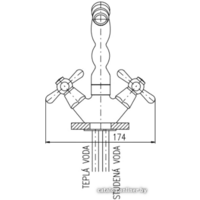 Смеситель Slezak RAV Морава Ретро MK120.5/9SM - Превью изображения №2 — Интернет-магазин Time-Shop