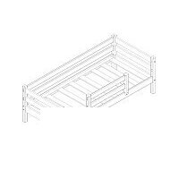Кровать-тахта Мебельград Соня вариант 4 (массив сосны белый) - Превью изображения №2 — Интернет-магазин Time-Shop