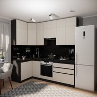 Готовая кухня ВерсоМебель Эко Премиум 1.2x2.4 левая (кашемир/ст. тунис) - Превью изображения №7 — Интернет-магазин Time-Shop