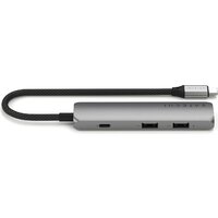 Док-станция Satechi 4-in-1 USB-C Slim Multiport Adapter 4K ST-P4SM (серый) - Превью изображения №2 — Интернет-магазин Time-Shop