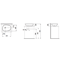 Умывальник Laufen Palomba 52x38 [8168020001121] - Превью изображения №2 — Интернет-магазин Time-Shop