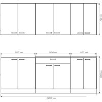 Готовая кухня Агута Альфа 2.2 (эспрессо/дуб винтажный/кастилло темный) - Превью изображения №2 — Интернет-магазин Time-Shop