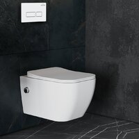 Унитаз подвесной Roxen Cube Bidet в комплекте с инсталляцией StounFix Dual Fresh 6 в 1 577477 (кнопка: белый глянец) - Превью изображения №11 — Интернет-магазин Time-Shop