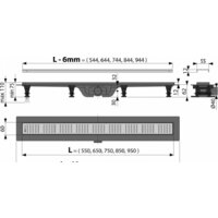 Трап/канал Alcaplast APZ10-650M - Превью изображения №2 — Интернет-магазин Time-Shop
