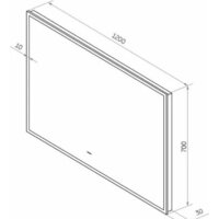  Континент Зеркало Amer Led 120x70 (с бесконтактным сенсором, черный, нейтральная подсветка) - Превью изображения №9 — Интернет-магазин Time-Shop