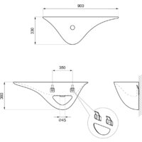 Умывальник Wellsee Oxymoron 319902000 - Превью изображения №9 — Интернет-магазин Time-Shop