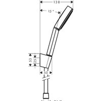 Душевой гарнитур  Hansgrohe Pulsify 105 1jet 24301000 (хром) - Превью изображения №2 — Интернет-магазин Time-Shop