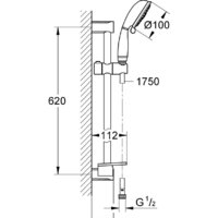 Душевой гарнитур  Grohe New Tempesta Rustic 100 27609001 - Превью изображения №2 — Интернет-магазин Time-Shop