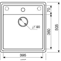 Кухонная мойка ZorG Como 46 (черный опал) - Превью изображения №2 — Интернет-магазин Time-Shop
