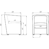 Интерьерное кресло Лама-мебель Рико (Bahama Plus Bone) - Превью изображения №4 — Интернет-магазин Time-Shop