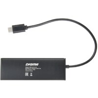 USB-хаб Digma HUB-4U2.0-UC-B - Превью изображения №4 — Интернет-магазин Time-Shop
