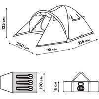 Треккинговая палатка RSP Outdoors Deep 3 - Превью изображения №14 — Интернет-магазин Time-Shop