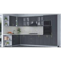 Готовая кухня Интерлиния Мила Шато 1.88x3.4 ВТ левая (пепел/пепел/опал светлый) - Превью изображения №4 — Интернет-магазин Time-Shop