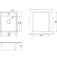 Кухонная мойка Granula 4202 (белый) - Превью изображения №2 — Интернет-магазин Time-Shop