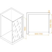 Душевая стенка RGW WA-010G 351001011-16 110 (золото/прозрачное стекло) - Превью изображения №2 — Интернет-магазин Time-Shop