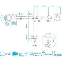 Кронштейн для монитора Kromax CASPER-508 - Превью изображения №3 — Интернет-магазин Time-Shop