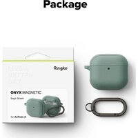 Чехол Ringke Onyx Magnetic для Airpods 4 Sage Green - Превью изображения №11 — Интернет-магазин Time-Shop