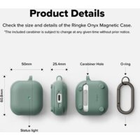 Чехол Ringke Onyx Magnetic для Airpods 4 Sage Green - Превью изображения №9 — Интернет-магазин Time-Shop