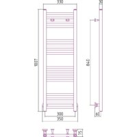 Полотенцесушитель Сунержа Модус 1000x300 00-0250-1030 - Превью изображения №3 — Интернет-магазин Time-Shop