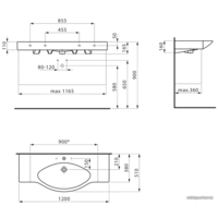 Умывальник Laufen Palace 120x51 [8117040001041] - Превью изображения №2 — Интернет-магазин Time-Shop