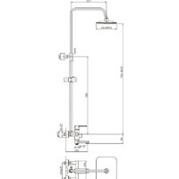 Душевая система  Valfex Naos Chrome VF.2402 - Превью изображения №2 — Интернет-магазин Time-Shop