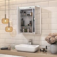  Vigo Шкаф с зеркалом навесной Plaza 600 со светильником - Превью изображения №6 — Интернет-магазин Time-Shop