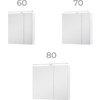  Vigo Шкаф с зеркалом навесной Plaza 600 со светильником - Превью изображения №7 — Интернет-магазин Time-Shop