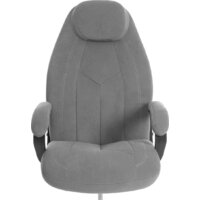 Офисное кресло TetChair Boss metalBL (велюр, серый, 29) - Превью изображения №7 — Интернет-магазин Time-Shop