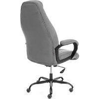 Офисное кресло TetChair Boss metalBL (велюр, серый, 29) - Превью изображения №4 — Интернет-магазин Time-Shop