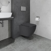 Унитаз подвесной Lauter Augsburg 21109EC + I012709 + I090138 (черный матовый с кнопкой смыва черный матовый) - Превью изображения №9 — Интернет-магазин Time-Shop