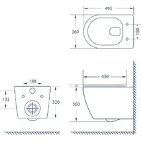 Унитаз подвесной Lauter Augsburg 21109EC + I012709 + I090138 (черный матовый с кнопкой смыва черный матовый) - Превью изображения №22 — Интернет-магазин Time-Shop