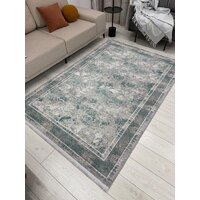 Ковер для жилой комнаты Radjab Carpet Афина Прямоугольник 9008A 12799RK (1.6x2.3, Grey/Green) - Превью изображения №2 — Интернет-магазин Time-Shop