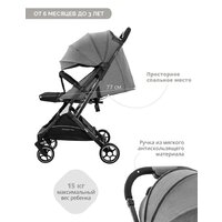 Коляска прогулочная «книга» Indigo Onyx (серый) - Превью изображения №4 — Интернет-магазин Time-Shop