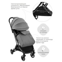 Коляска прогулочная «книга» Indigo Onyx (серый) - Превью изображения №8 — Интернет-магазин Time-Shop