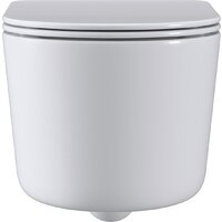 Унитаз подвесной Roxen Simple Compact в комплекте с инсталляцией StounFix Dual Fresh 6 в 1 966686 (кнопка: бежевый) - Превью изображения №6 — Интернет-магазин Time-Shop