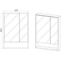  Viant Шкаф с зеркалом Мальта 60 VMAL60-ZSH - Превью изображения №5 — Интернет-магазин Time-Shop