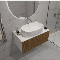  ЗОВ Тумба под умывальник Кито 100 K100LW0MRMC-KP13W (белый/тростник) - Превью изображения №6 — Интернет-магазин Time-Shop