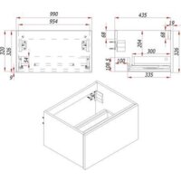  ЗОВ Тумба под умывальник Кито 100 K100LW0MRMC-KP13W (белый/тростник) - Превью изображения №8 — Интернет-магазин Time-Shop