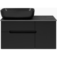 Misty Тумба под умывальник Роял 80 П-Роя-01080-021П2Я (подвесная, черный)