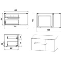  Misty Тумба под умывальник Роял 80 П-Роя-01080-021П2Я (подвесная, черный) - Превью изображения №8 — Интернет-магазин Time-Shop