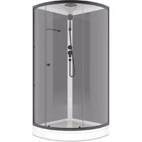 Domani-Spa Simple 99 90x90 DS01Sm99LGrCl00.Gt-V1.2-Black (серый/прозрачное стекло)