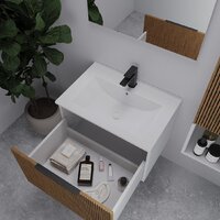  ЗОВ Тумба под умывальник Дублин 60 DU60LWMRM (белый тростник) - Превью изображения №2 — Интернет-магазин Time-Shop