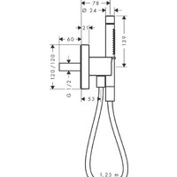 Душевой гарнитур  Axor Starck 12626000 - Превью изображения №3 — Интернет-магазин Time-Shop