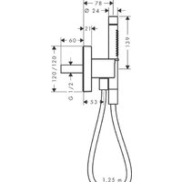 Душевой гарнитур  Axor Starck 12626000 - Превью изображения №3 — Интернет-магазин Time-Shop