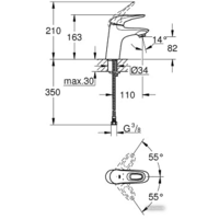 Смеситель Grohe Eurostyle 32468003 - Превью изображения №2 — Интернет-магазин Time-Shop